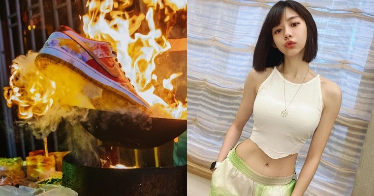 「大馬女神」林明禎大露性感部位美曬 Nike Dunk SB 食神潮鞋！