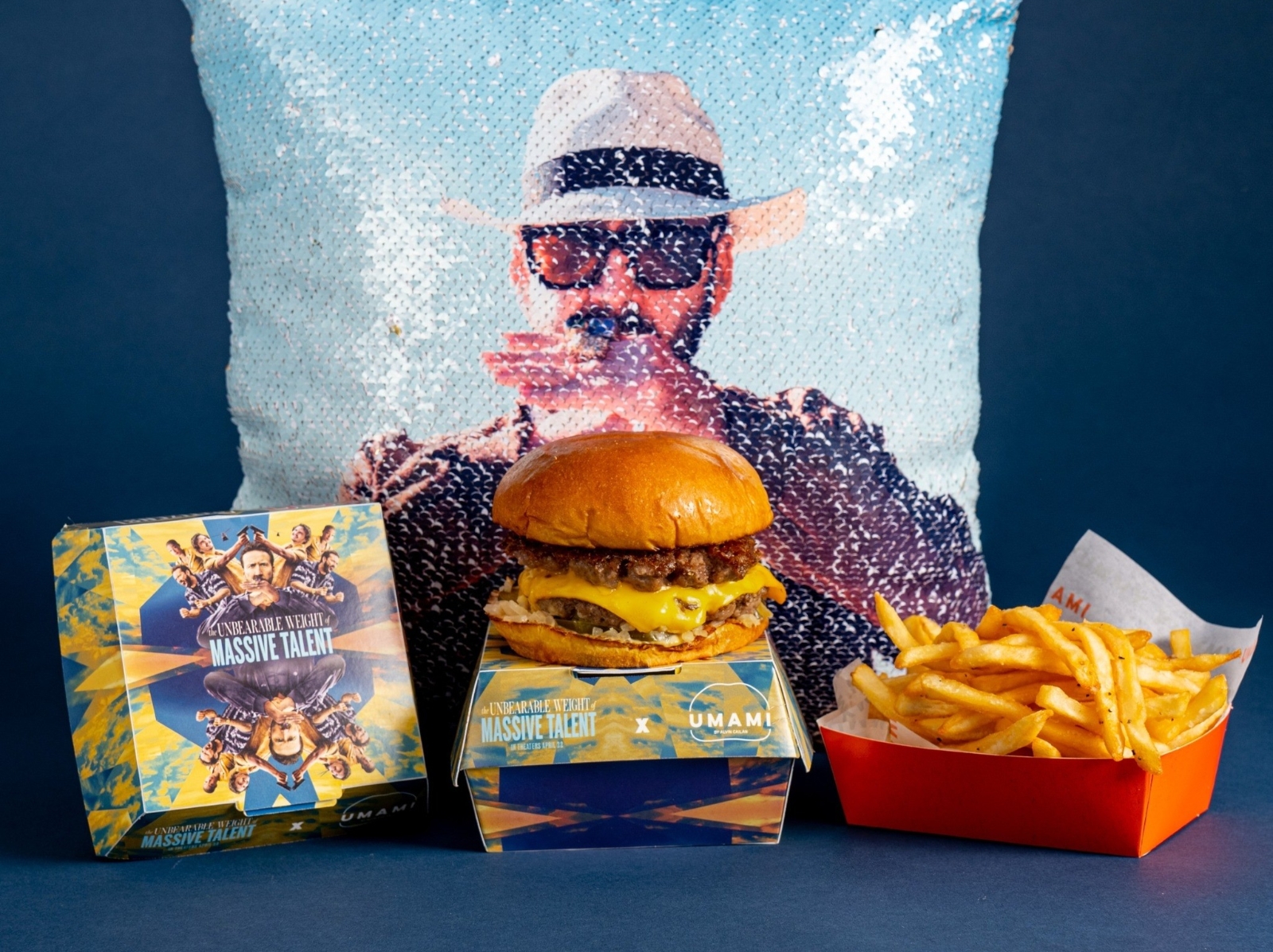 獅門影業攜手美國連鎖漢堡店推出《超吉任務》聯名套餐，還送你「尼可拉斯凱吉抱枕」！