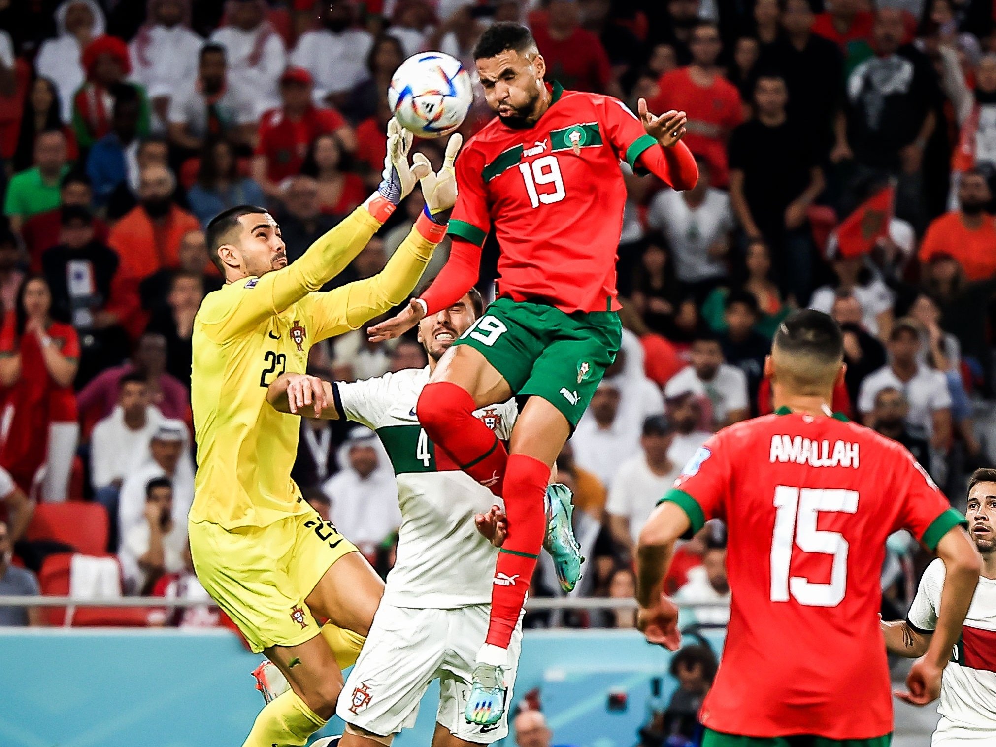 卡達世界盃／摩洛哥前鋒 Youssef En-Nesyri 踢走葡萄牙的飛天頭槌，高度達 2.78 公尺！