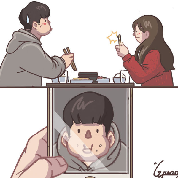 有個黏人又可愛的女友是什麼感覺？韓國畫師繪出超幸福情侶日常生活！