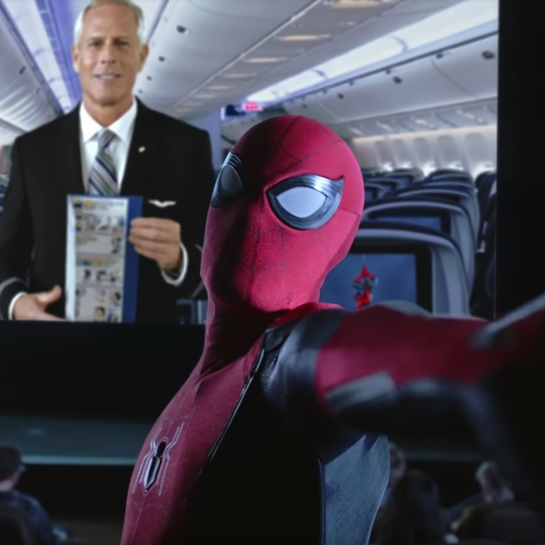 美國聯合航空機上「安全須知影片」 X 《蜘蛛人：離家日》　影片居然有小彩蛋！