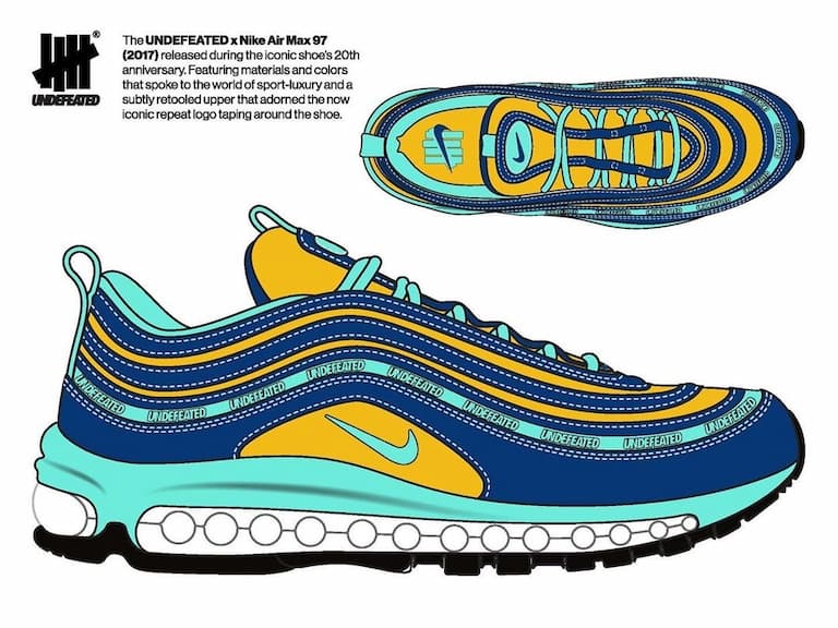 自己的爆款鞋自己設計！UNDEFEATED x Nike Air Max 97 或將推第三彈聯名，甚至還是「自己來」！