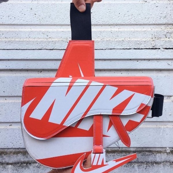 NIKE x DIOR 的超炸聯名？網友腦洞大開把 Nike 鞋盒做成「 Dior 馬鞍包」！今晚就拿男友的鞋盒來試試看⋯