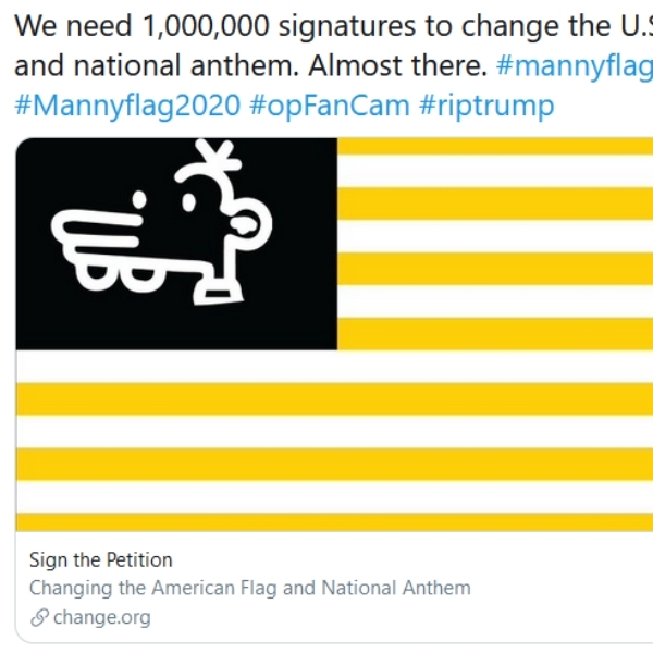「美國國旗」百萬人連署請願替換，變黑底黃線條原因