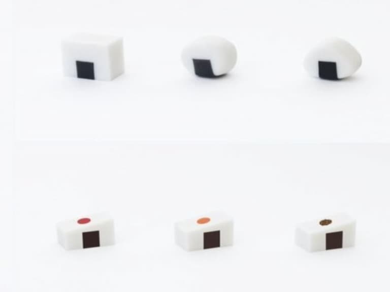 飯糰造型自己捏！日本巧思設計「飯糰橡皮擦」，越使用越變「三角形」還有內餡！