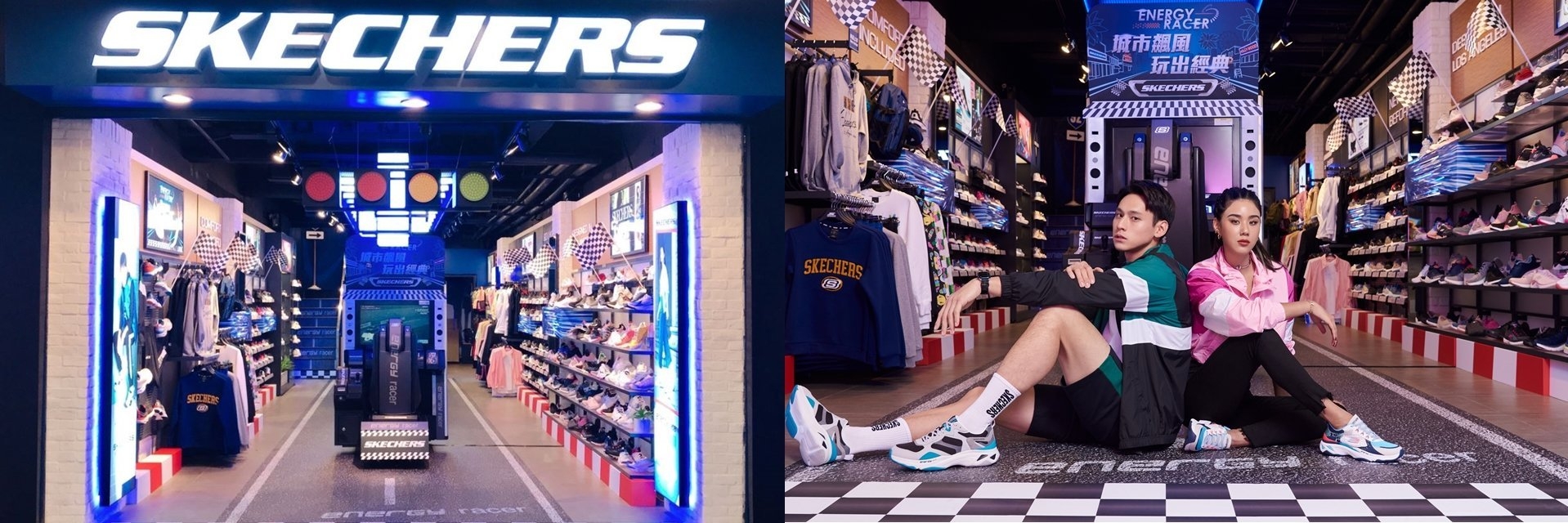 「韓流直送」SKECHERS 全台首間  N2 Plus  韓風概念店來了！ 辣模 Angelina、男神 Morris 展現超強穿搭實力  大玩復古潮流穿搭 PK！