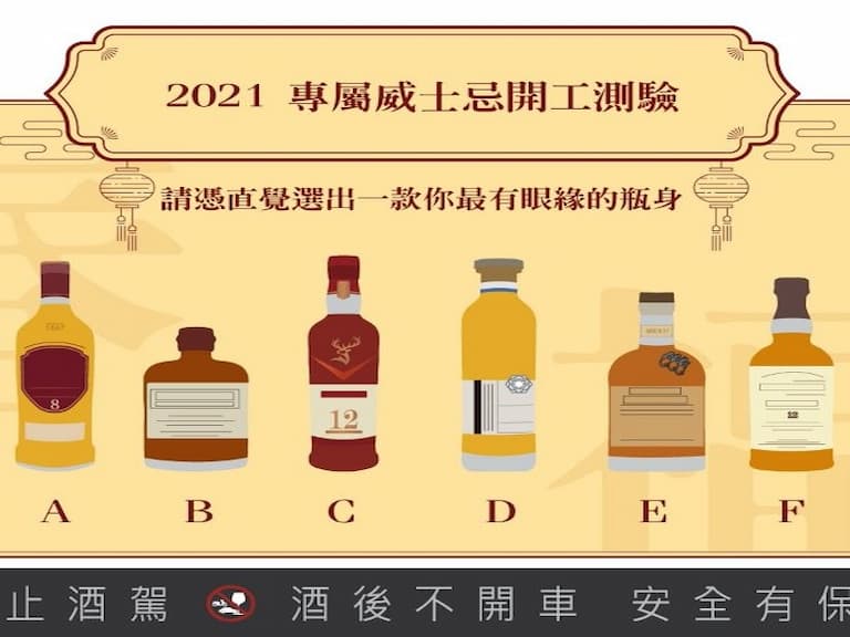 開工大吉，牛發威！猜猜你的2021是哪款專屬幸運威士忌？