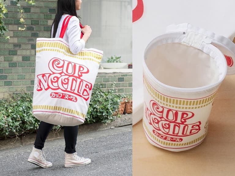 好想要一組!日清推出「巨型泡麵」環保袋,內附小杯麵收納包萌度破表!