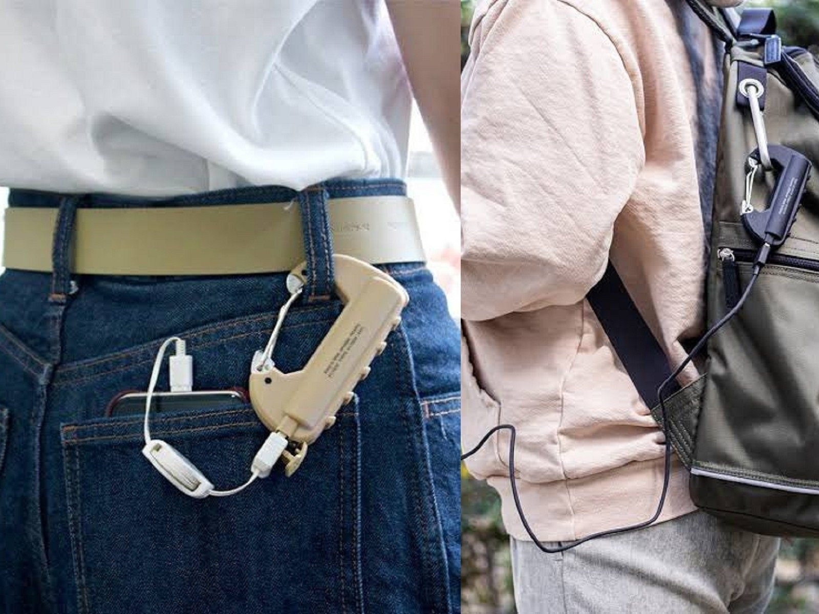 聰明設計！日本網路爆紅「登山扣環」行動電源，扣在褲子、背包上超方便！