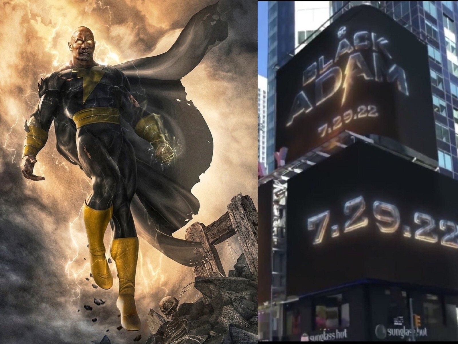 巨石强森等 7 年！DC《黑亞當》終於定檔，華納於紐約時代廣場砸大錢打廣告！