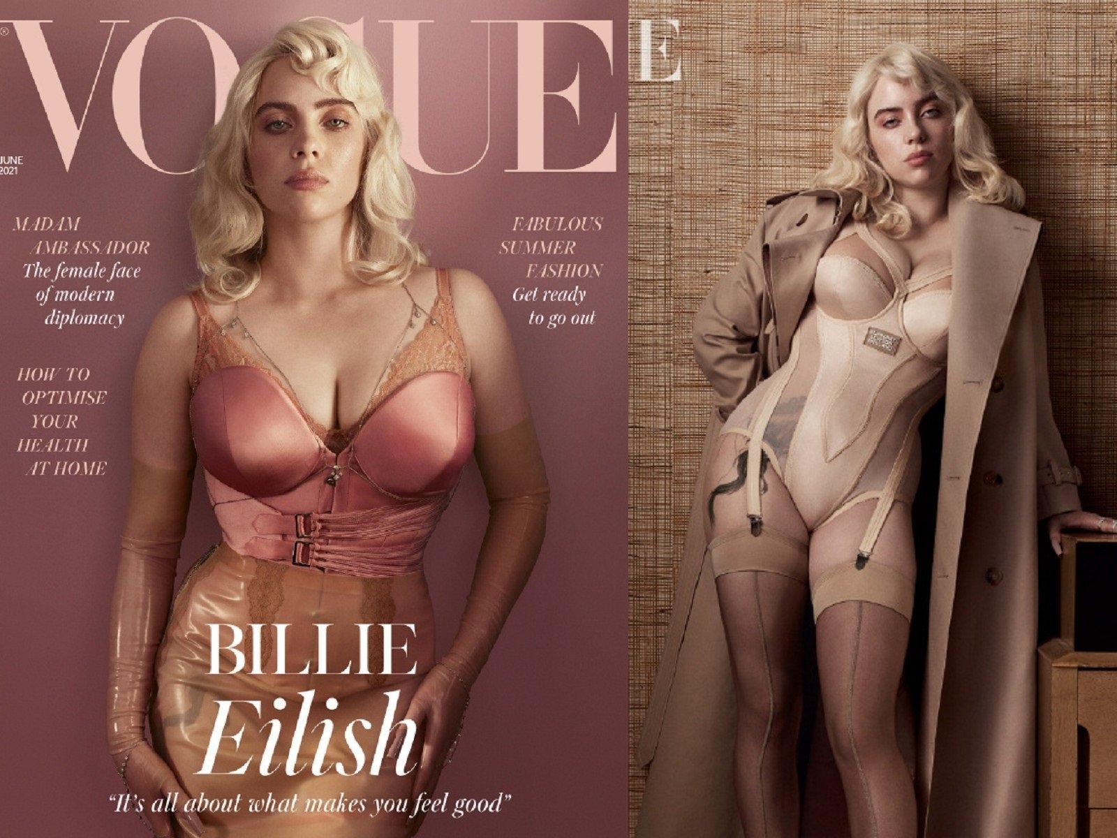 風格大變！Billie Eilish 全新性感寫真，吐露展示身材曲線涵義：奪回身體自主權！