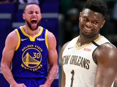 NBA/撂倒對手後衛!勇士一哥 Curry 遠距離三分狂飆,連「胖虎」都笑著搖頭守不住...