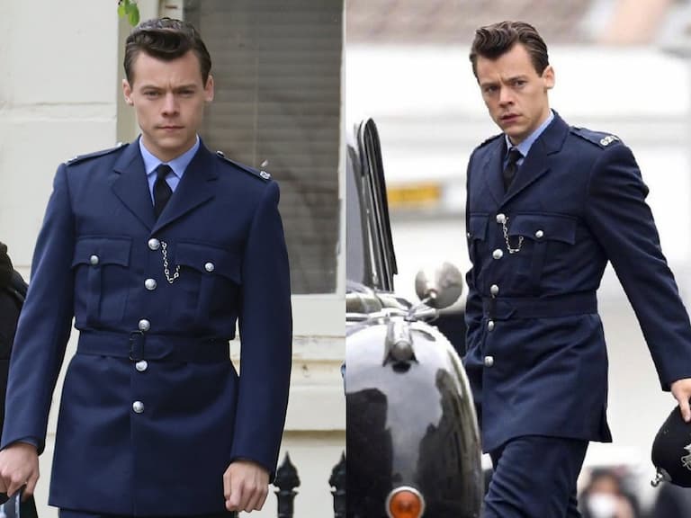 Harry Styles 全新男同志片造型曝光,油頭「英倫警察制服」帥暈全場!