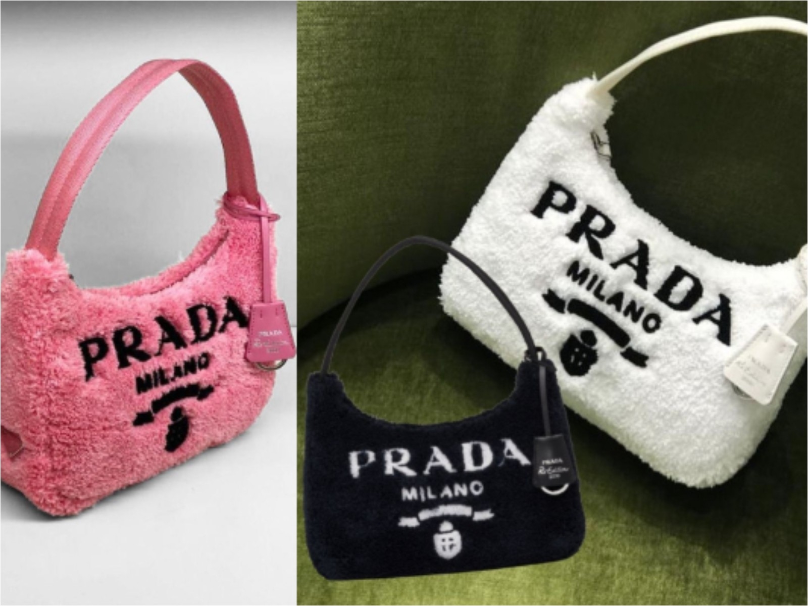 療癒登場！Prada Re-Edition 2000 毛圈肩背包，都還沒賣就已經缺貨！