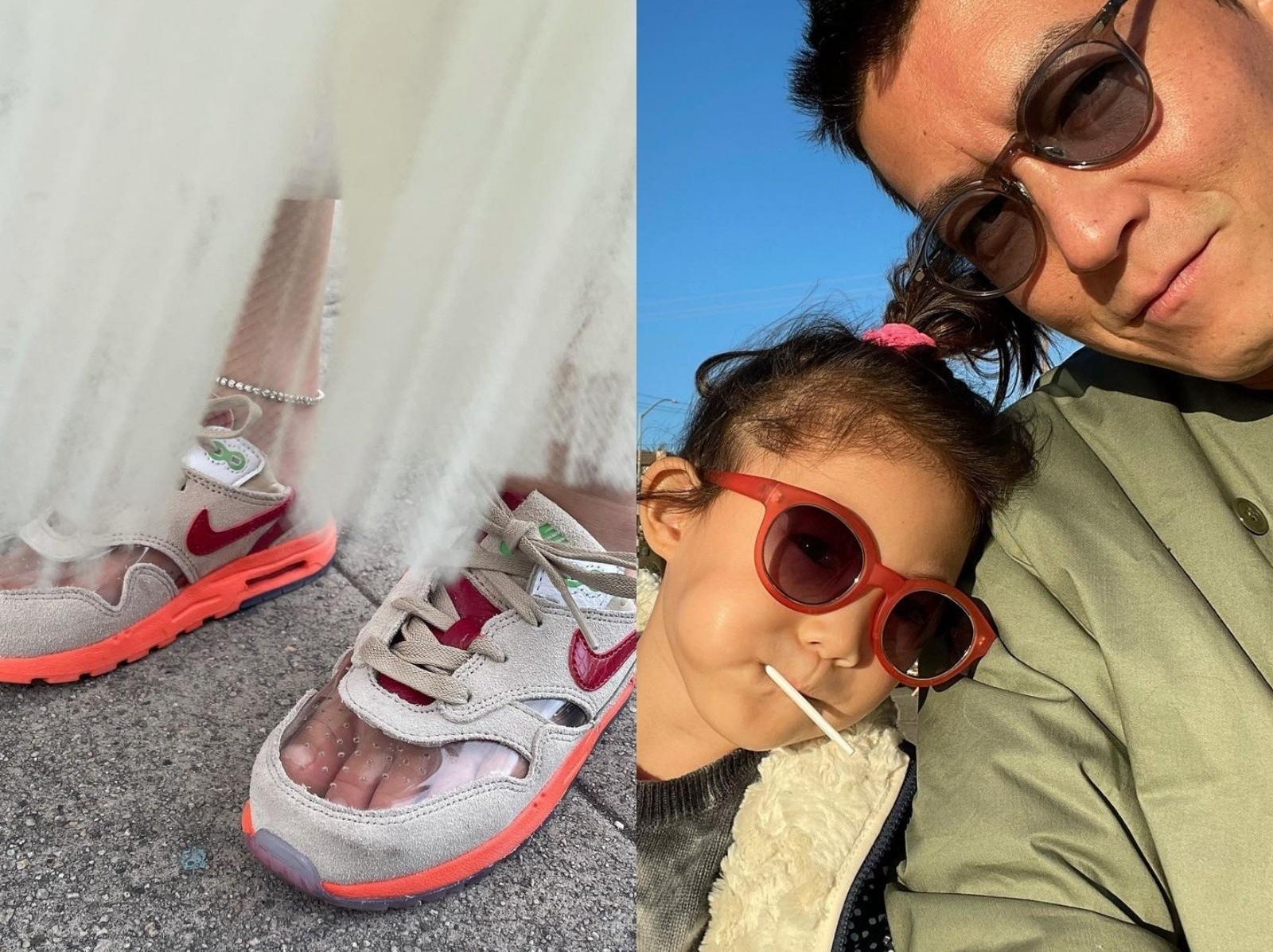 陳冠希 IG 分享女兒穿「死亡之吻」曬鞋照，鞋迷一看「腳後跟的凹痕」就知道是父女無誤！