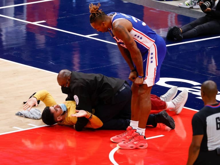 NBA／瘋狂球迷亂入巫師球場只為了「打籃板」一下？網友：想知道他賭贏多少...