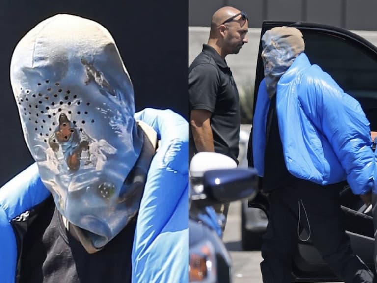 Yeezy 防疫新潮品？肯伊威斯特戴詭異面罩現身洛杉磯，還穿上對手 Nike 球鞋！