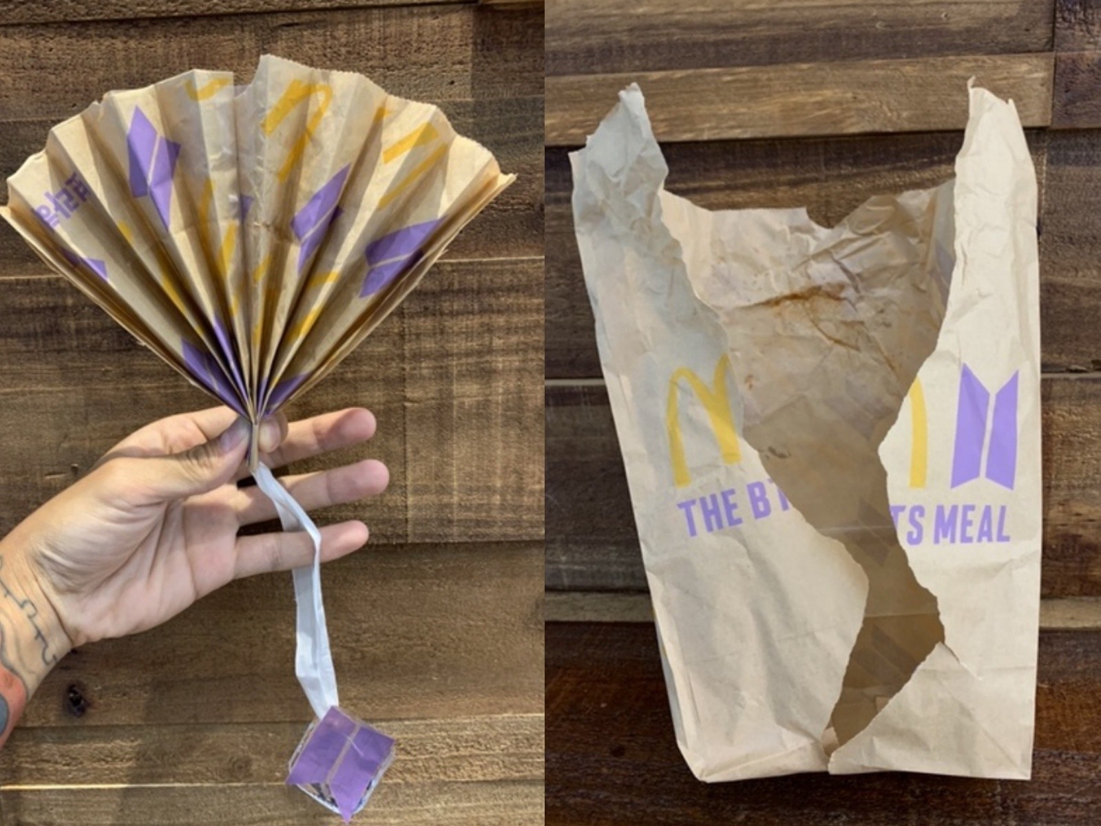 粉絲買單嗎？網友自製 BTS 麥當勞「爆裂款紙袋」登熱搜，二手價竟飆破 7 萬台幣？！