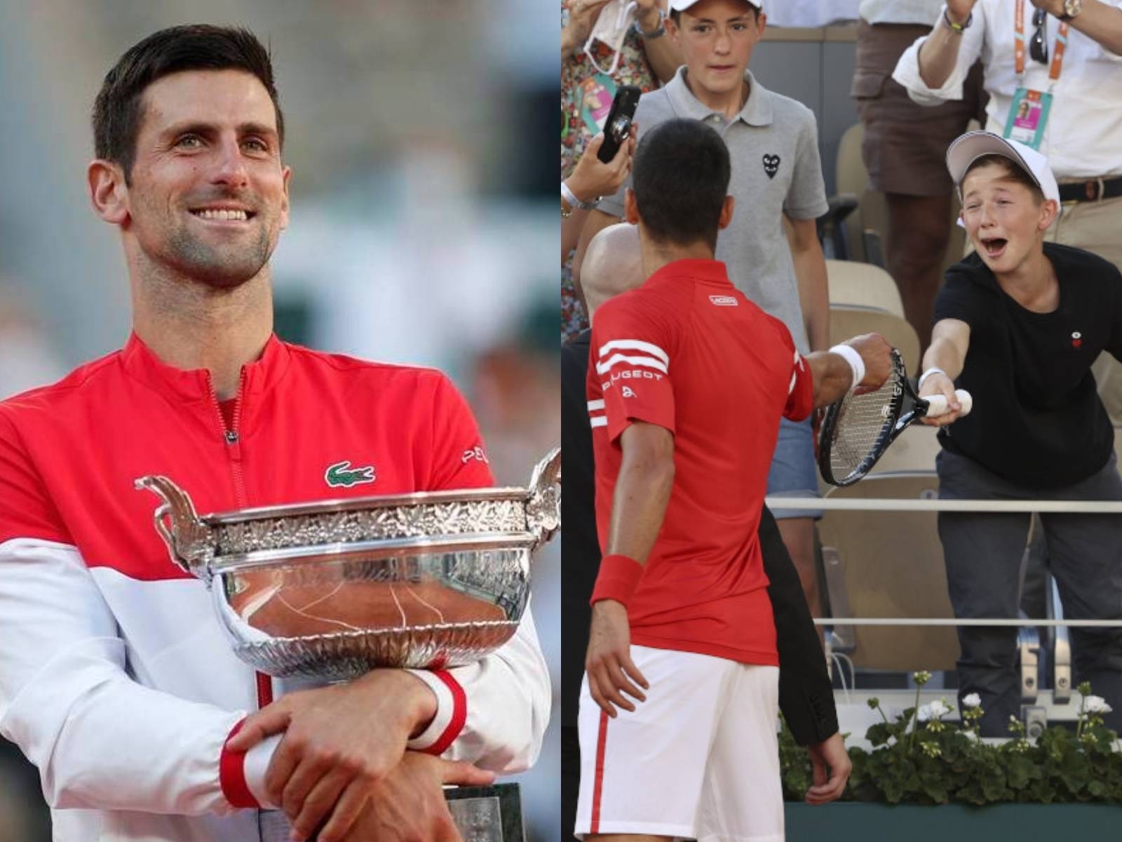 爽到爆！球王 Novak Djokovic 法網奪冠卻送小球迷「冠軍球拍」，一支價值居然高達 138 萬！