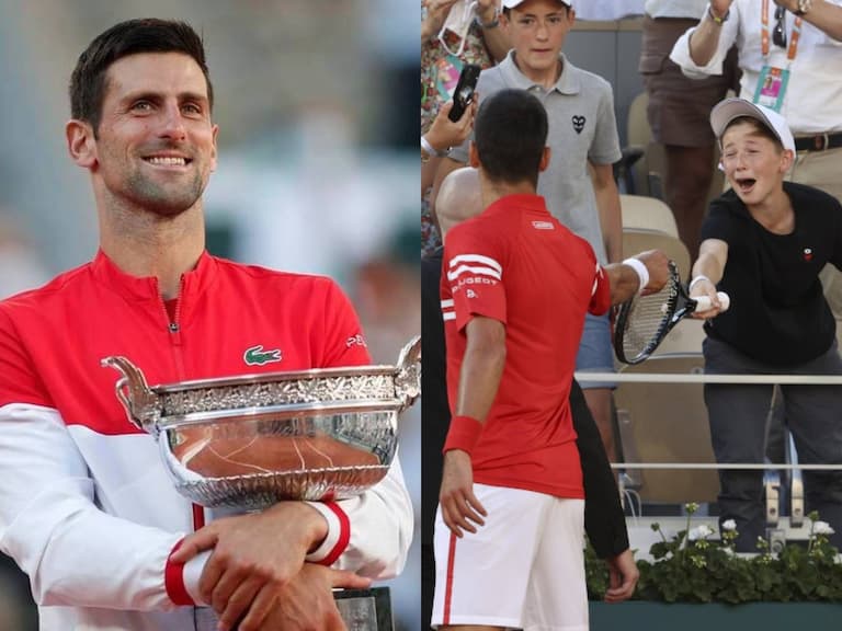 爽到爆！球王 Novak Djokovic 法網奪冠卻送小球迷「冠軍球拍」，一支價值居然高達 138 萬！