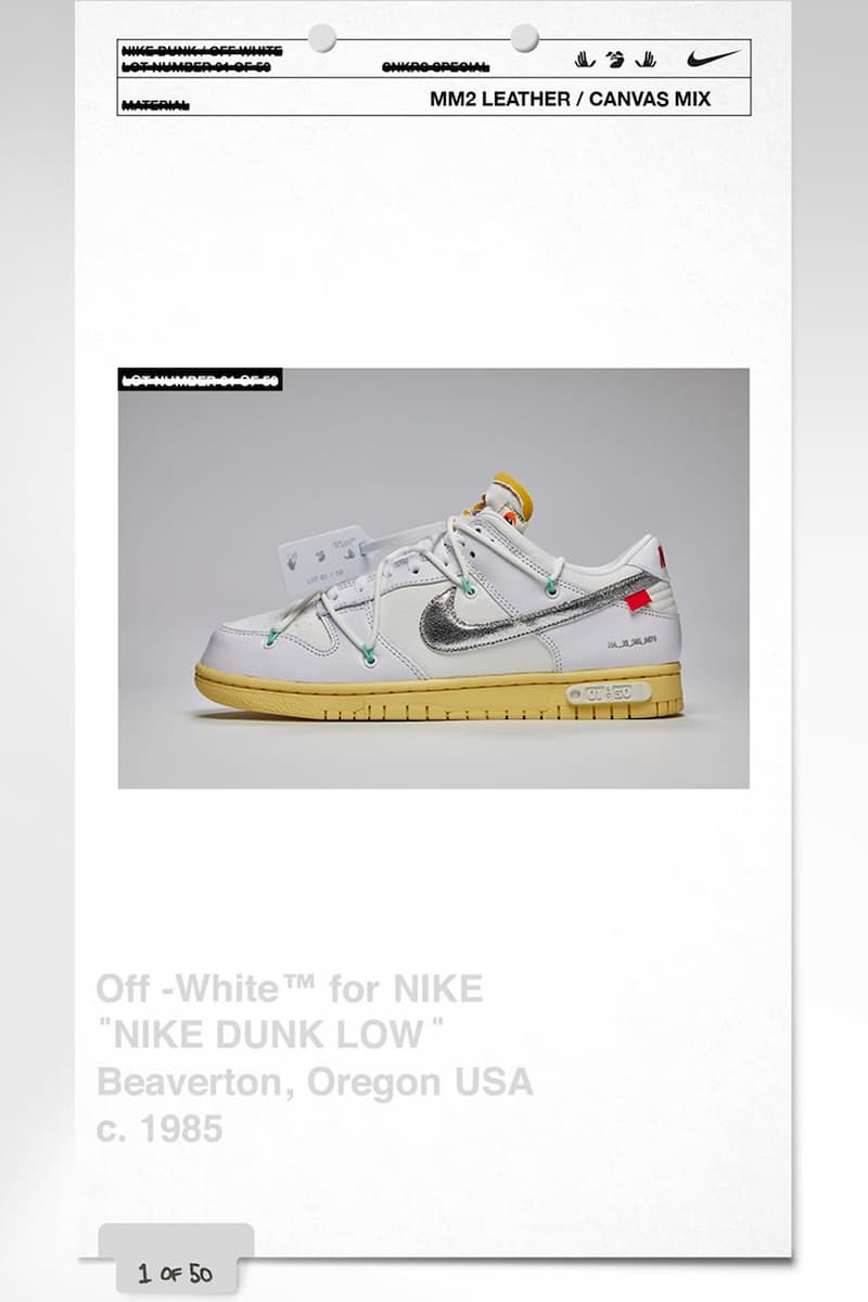 Off-White x Nike Dunk Low "The 50"
