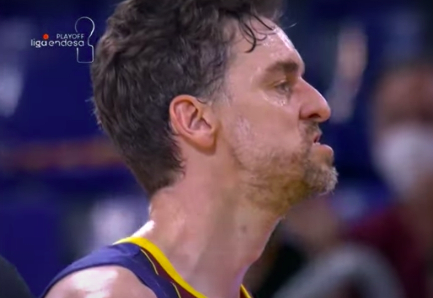 Gasol 噘嘴霸氣凝視對手