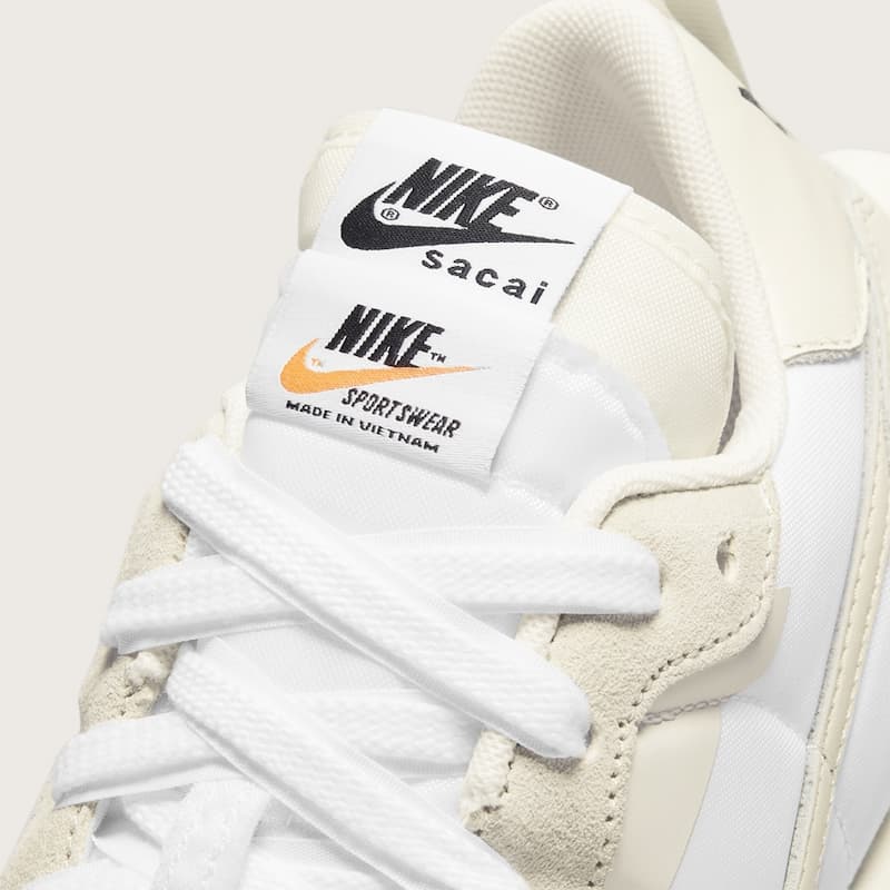 Sacai x Nike Vaporwaffle 最新聯名爆款潮鞋「奶油白」配色確定發售 