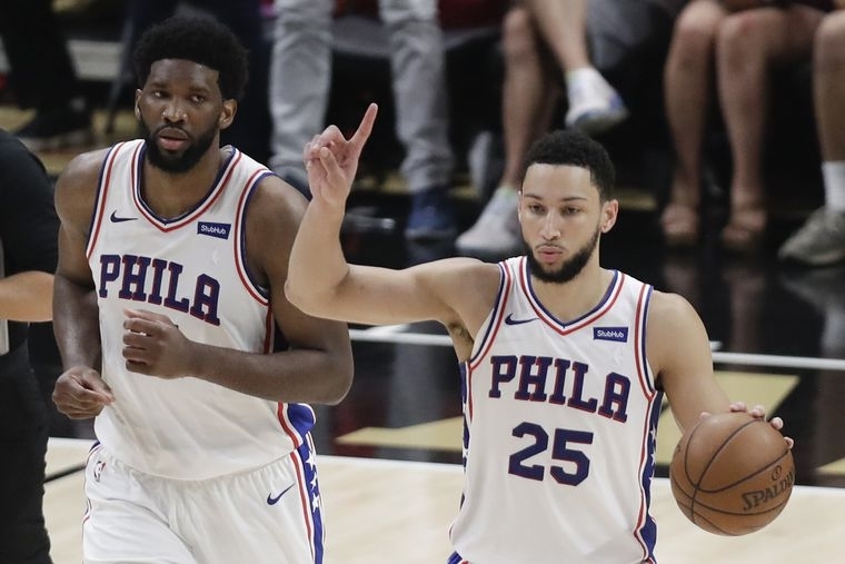 76 人兩位球星 Joel Embiid 與 Ben Simmons