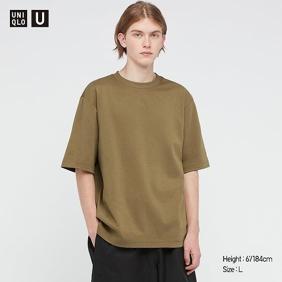 UNIQLO AIRism 棉質寬版圓領 T 恤