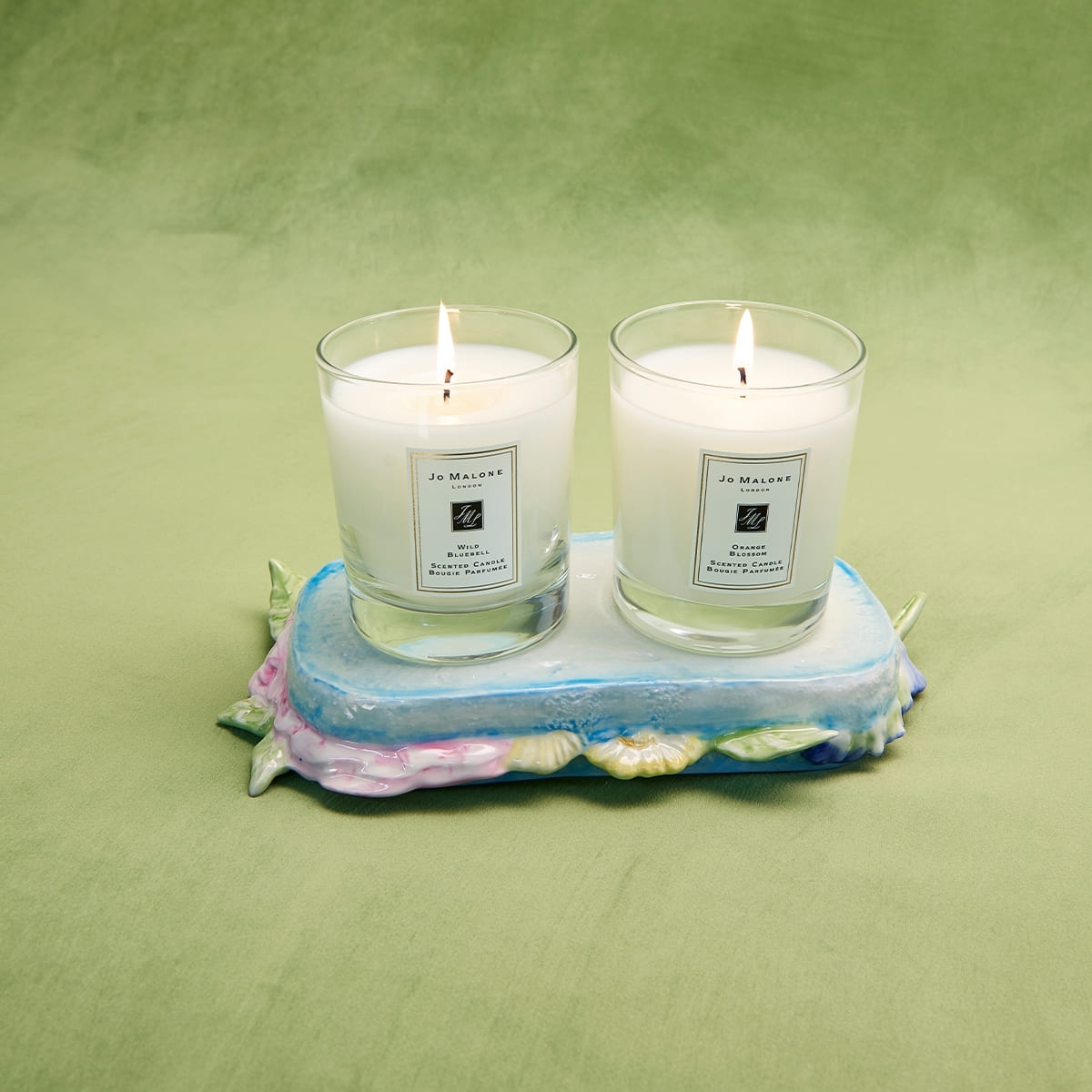 Blue Sandwich Candle Duo Tray