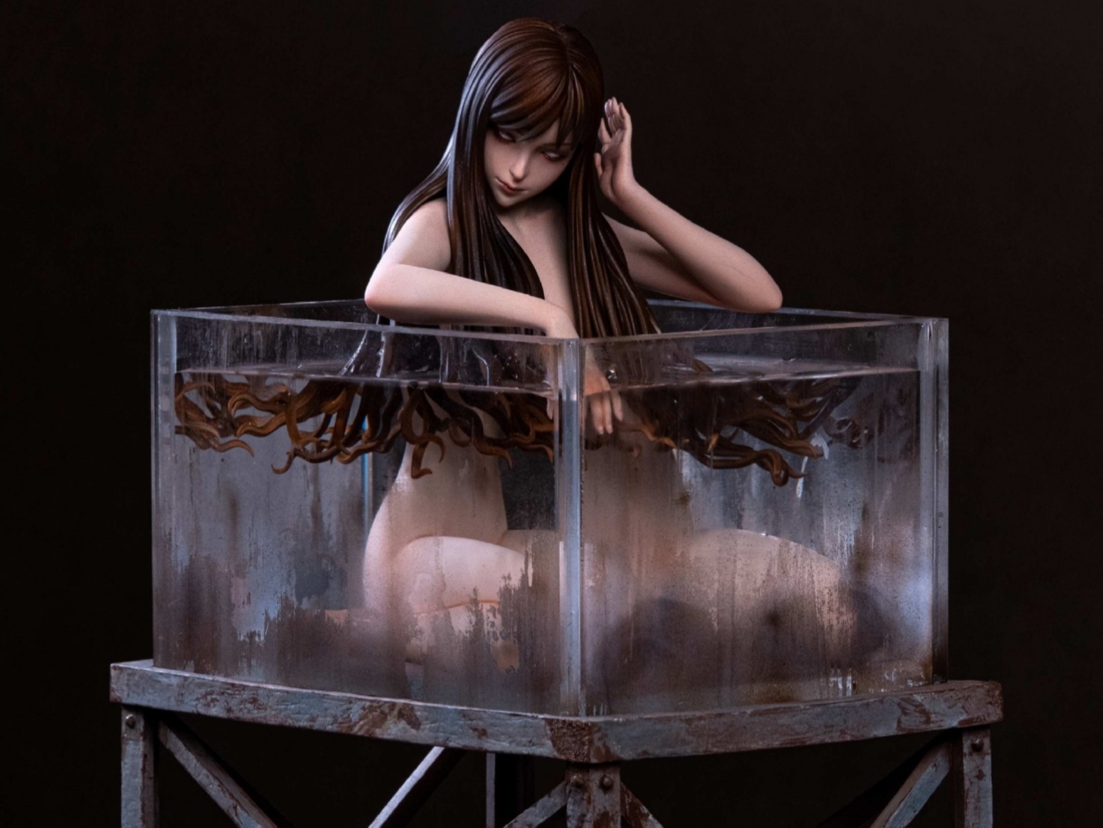 伊藤潤二最美女主「富江雕像」即將發售，神還原培養槽中的魅惑姿態！