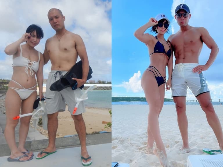 日本夫婦檔花 3 年鍛鍊成健美肌肉身材,對照圖太勵志掀網路轟動!