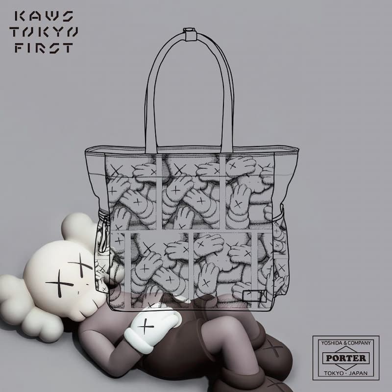 KAWS x PORTER 限定聯名黑魂包款系列「東京」發售時間公佈，刺繡細節美