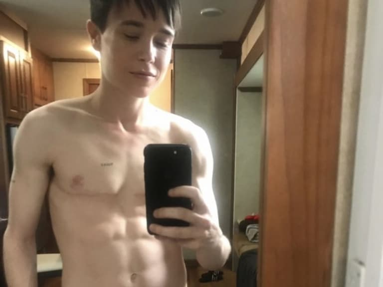 《全面啟動》Elliot Page 變性後秀出胸膛和腹肌近照，驕傲展示跨性別男性身軀！