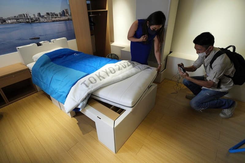 東京奧運紙板床：提供紙板床床墊的日商 Airweave 先前曾發聲明表示，紙板床比木床、鐵床都堅固