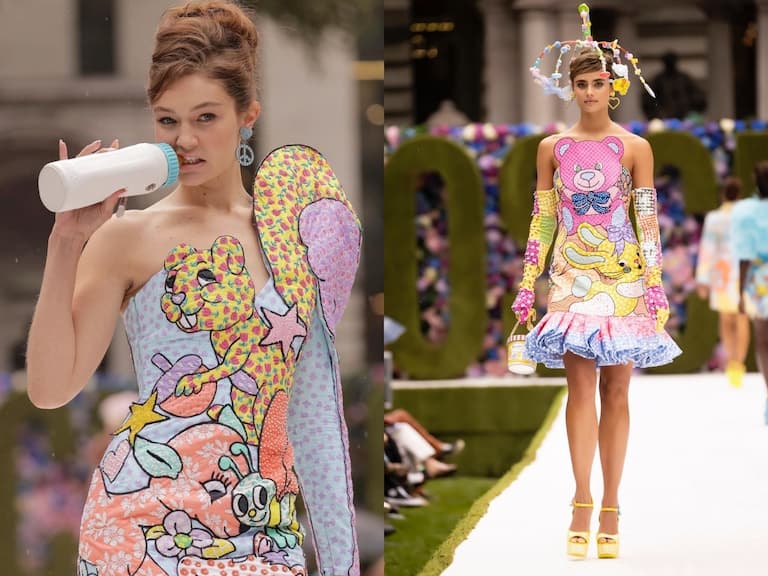 MOSCHINO 又出奇招！2022 春夏女裝大秀「3 大亮點」整理：童趣奶瓶包吸睛破表！