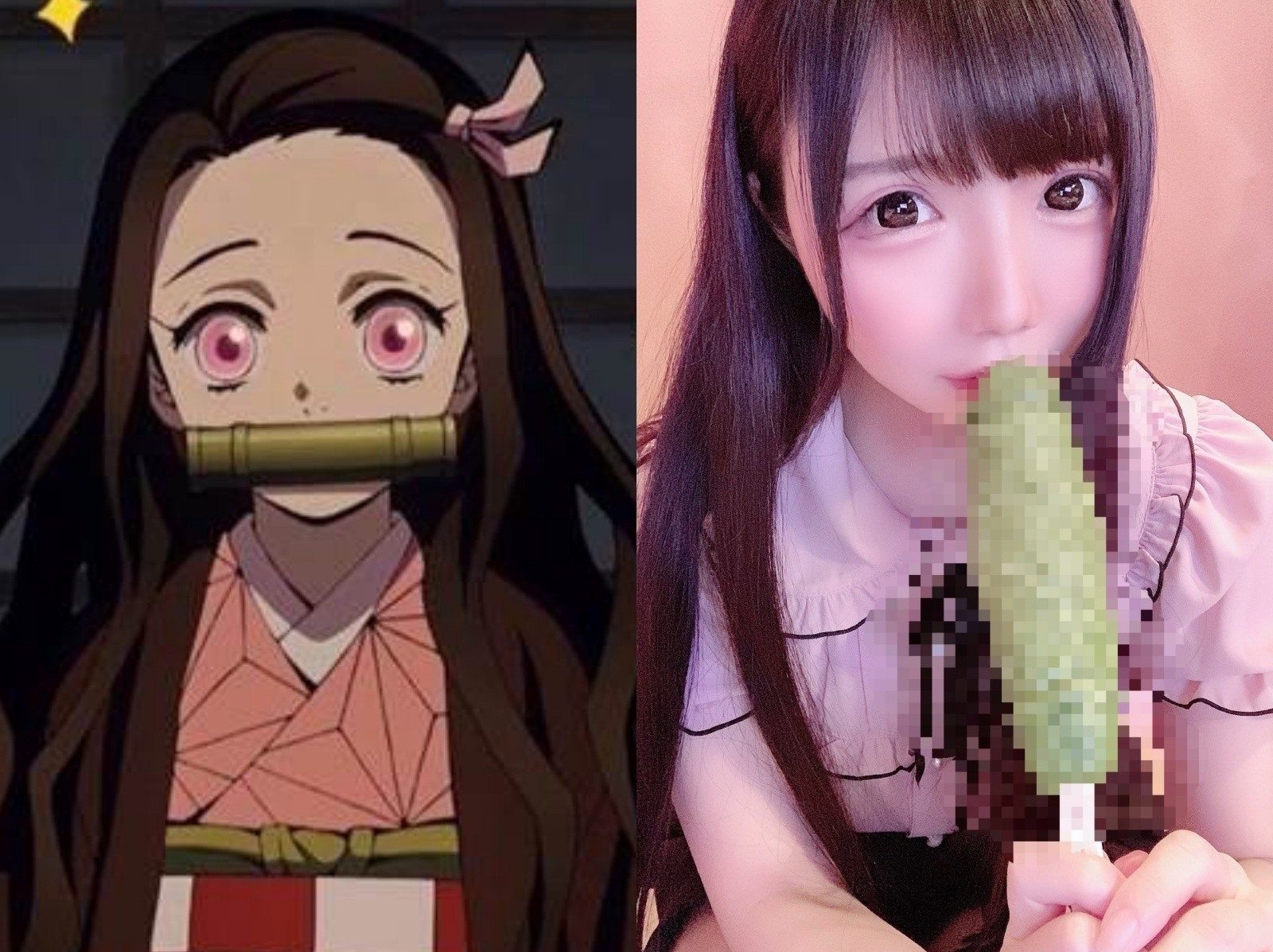 日本推出《鬼滅之刃》禰豆子咬的「竹筒肉捲」，實體化外型卻讓網友笑瘋：只有我想歪嗎...