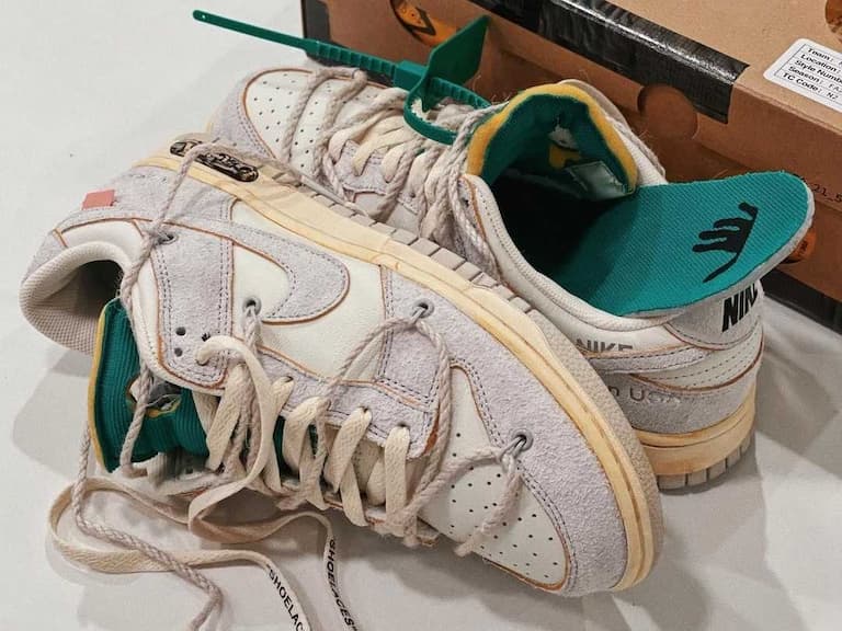 Off-White x Nike Dunk Low 聯名潮鞋被客製到太美,就連 Virgil Abloh:「一流的改造!」