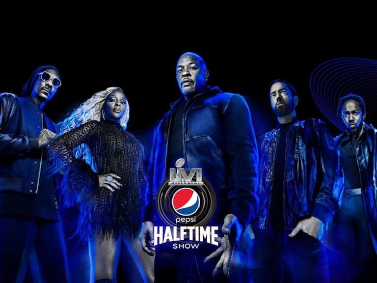 NFL 超級盃表演太猛！阿姆、Dr.Dre、Snoop Dogg、Kendrick Lamar、Mary J. Blige 聯手登台～