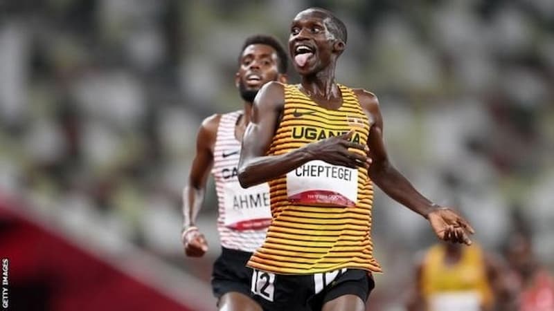 在東京奧運跑出 12 分 58 秒 15 的烏干達選手 Joshua Cheptegei