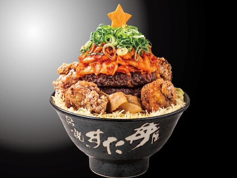 日本推出超浮誇「極樂聖誕樹丼」,重達 1.5 公斤大份量讓你吃到吐!