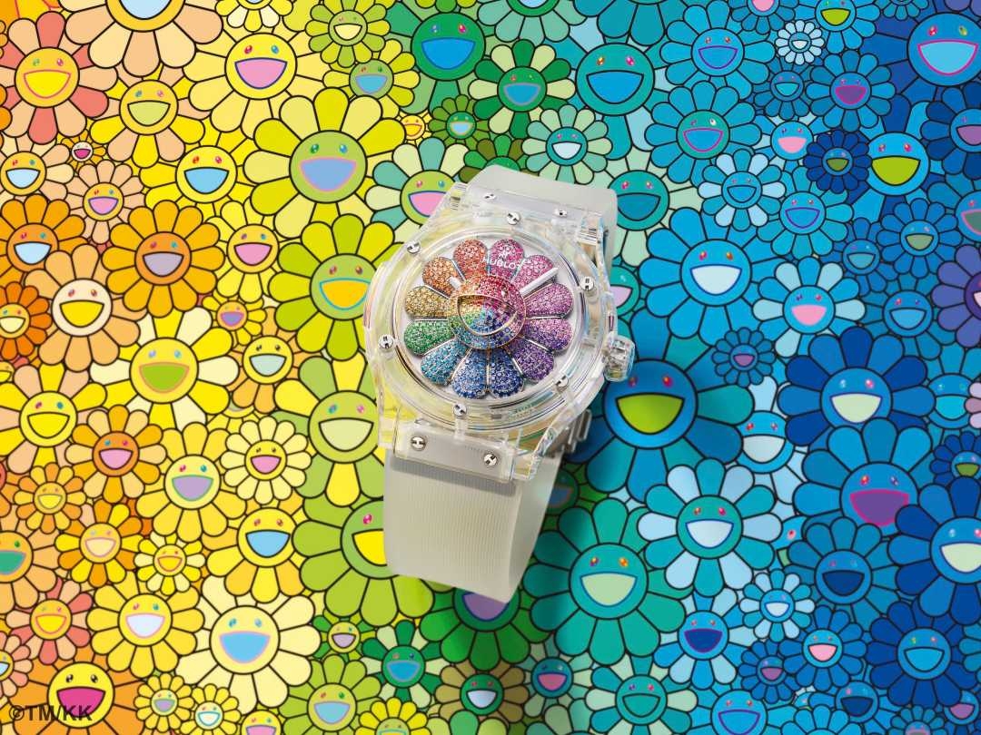 村上隆 x HUBLOT 再推聯名手錶，藍寶石彩虹設計比「黑魂小花」還要燒！