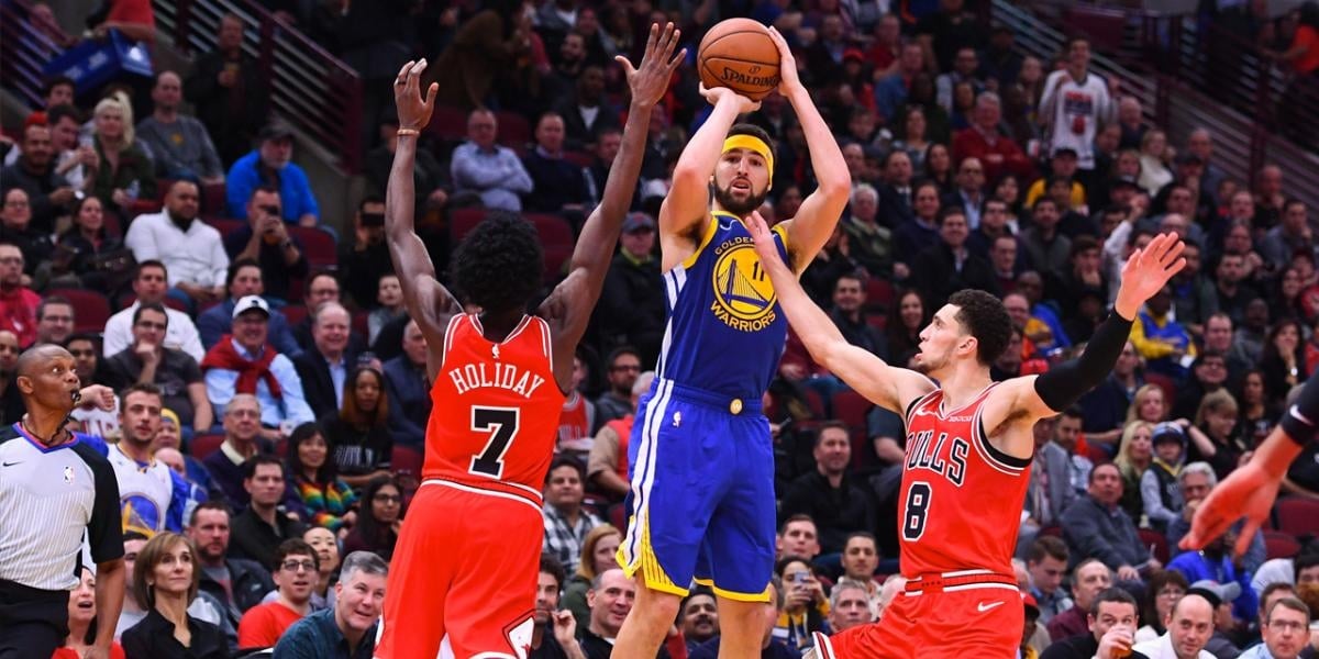 Klay Thompson 2018 年狂進 14 顆三分球