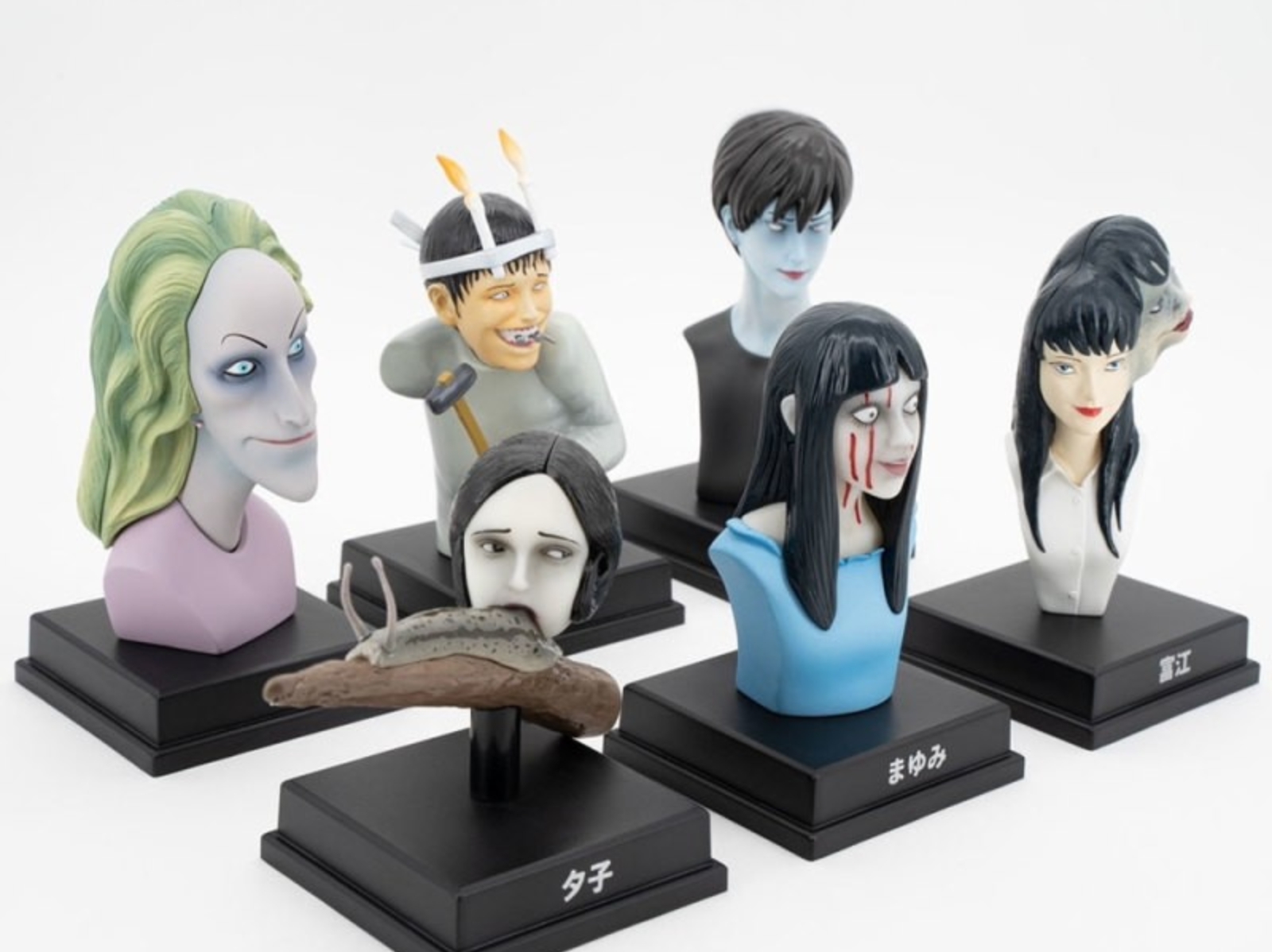 伊藤潤二 x Unbox Industries 推出全彩「怪奇箱」玩具，富江、蛞蝓女 6 種經典角色還原度超高！