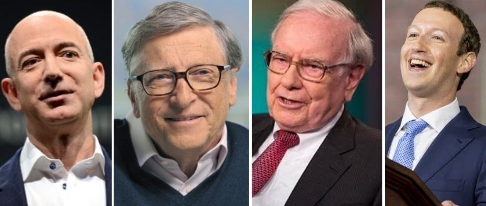 馬斯克財產依然比貝佐斯（Jeff Bezos）、比爾蓋茲（Bill Gates）、股神巴菲特（Warren Buffett）、馬克祖克伯（Mark Zuckerberg）還多