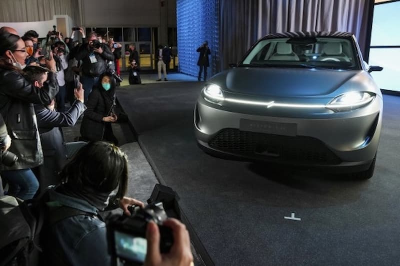 日本科技巨頭 Sony 在 2022 年美國消費性電子展（CES）再度亮相新款電動概念車