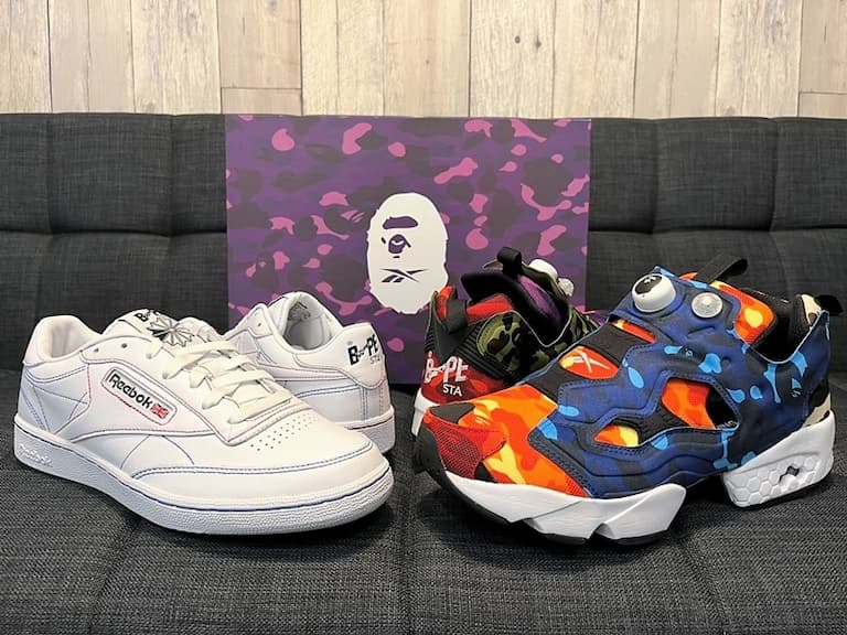 【E直買鞋】Reebok x BAPE 聯名開箱！上架即秒殺再現猿人潮流實力！