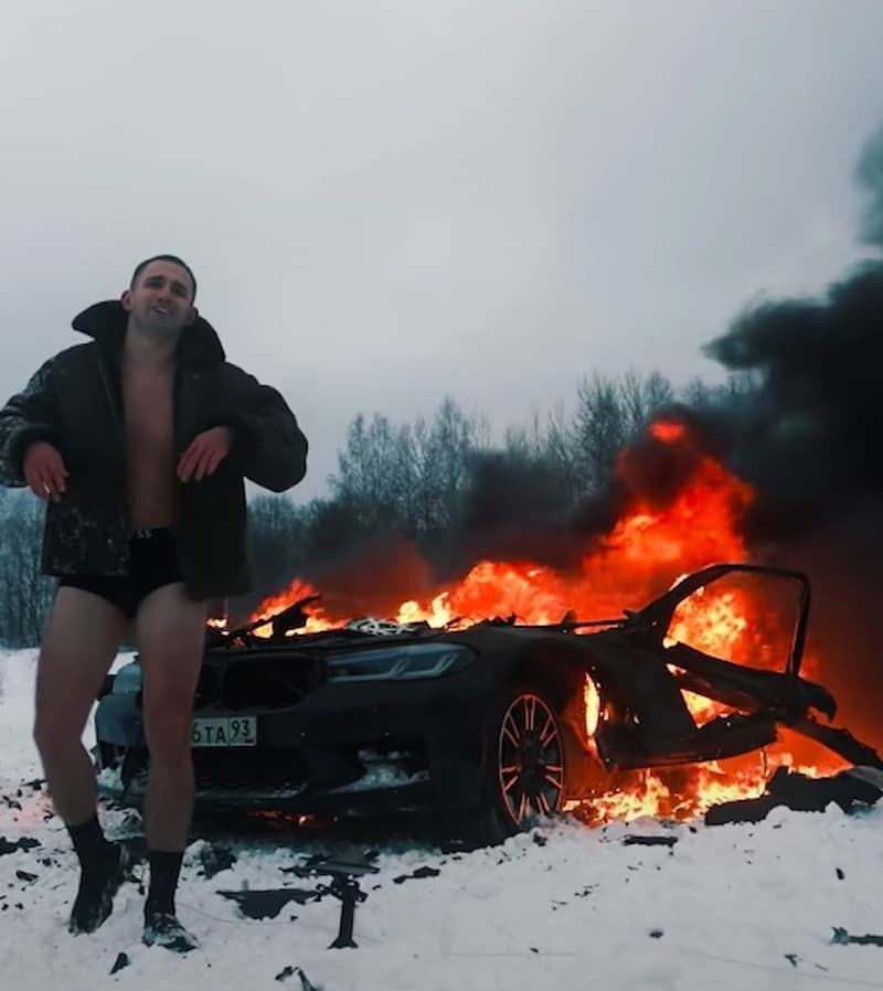 俄羅斯的網紅 Mikhail Litvin 炸毀 BMW 車款