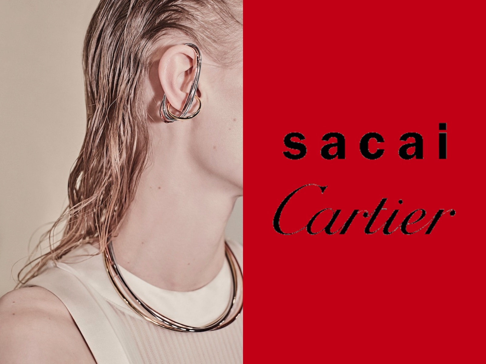 Cartier x sacai 阿部千登勢「Trinity」聯名系列正式曝光，那副耳環會不會太帥？