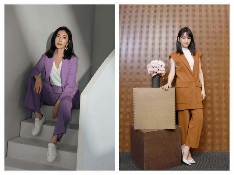 春夏彩色西裝時髦上身，楊謹華、林依晨女神穿搭完美範本！